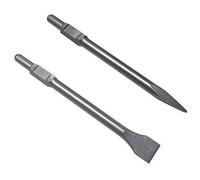 Professionnel SDS Hex Set de ciseaux 2 pièces 35, 50 x 410 mm burin plat Spat Ciseau Burin pointu emmanchement six pans 30 mm Sp