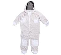 Professionnel Siamois Bee Suit Zipper 3 Couches Net Spatial Costume ventilé d'abeille Apiculteur Apiculture vestiaire cagoulé Voile détaché d'automne retourné d'automne (XXL)
