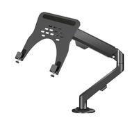Professionnel Support de Bras for Ordinateur Portable for Bureau pouvant Supporter 4,4 à 19,8 LB, Bras à Ressort à gaz réglable 2 en 1, Support de Bureau Ergonomique(Noir)
