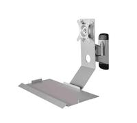 Professionnel Support d'écran pivotant avec Plateau Simple Pliable à 90°, Argent Ergonomique
