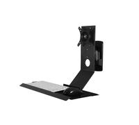 Professionnel Support d'écran pivotant avec Plateau Technique, Bras de Support Pliable à 90° Noir Ergonomique