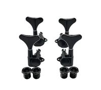 Professionnelle Guitare Mécaniques Boutons Chevilles De Réglage Basse Ouvertes En Métal 2L2R 4 Pièces Touches Bouton Cordes Pour Guitare Acoustique Ou Électrique(Black)