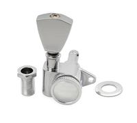 Professionnelle Guitare Mécaniques Boutons Mélomanes Guitare Électrique Rapport 18:1 Machine Verrouillage Entièrement Scellée Accordeur Tête Clé Réglage(1 Pc R Chrome)