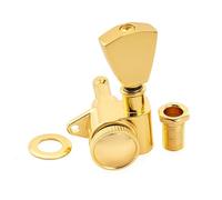 Professionnelle Guitare Mécaniques Boutons Mélomanes Guitare Électrique Rapport 18:1 Machine Verrouillage Entièrement Scellée Accordeur Tête Clé Réglage(1 Pc L Gold)