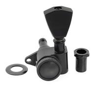 Professionnelle Guitare Mécaniques Boutons Mélomanes Guitare Électrique Rapport 18:1 Machine Verrouillage Entièrement Scellée Accordeur Tête Clé Réglage(1 Pc L Black)
