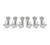 Professionnelle Guitare Mécaniques Boutons Mélomanes Guitare Électrique Rapport 18:1 Machine Verrouillage Entièrement Scellée Accordeur Tête Clé Réglage(3R3L Chrome)
