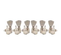 Professionnelle Guitare Mécaniques Boutons Mélomanes Guitare Électrique Rapport 18:1 Machine Verrouillage Entièrement Scellée Accordeur Tête Clé Réglage(3R3L Nickel)