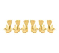 Professionnelle Guitare Mécaniques Boutons Mélomanes Guitare Électrique Rapport 18:1 Machine Verrouillage Entièrement Scellée Accordeur Tête Clé Réglage(3R3L Gold)