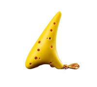 Professionnelle ocarina Ocarina Alto 12 Trous Incassable Clé En Do Clé En La Résine Écologique Spécial Enseignement(Yellow)