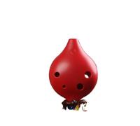 Professionnelle ocarina Ocarina Alto En Do 6 Trous En Forme De Larme En Plastique Ensemble Complet D'accessoires(3/4)