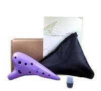 Professionnelle ocarina Ocarina en plastique 12 trous alto do pour débutant accessoire instrument de musique professionnel(Purple)