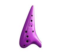 Professionnelle ocarina Ocarina En Résine 12 Trous Alto Clé En Do Plastique Avec Matériel Pédagogique Performance Professionnelle(Purple+teaching materials+bag)