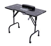 Professionnelle Table de Manucure Pliante pour Onglerie avec Aspirateur, Bureau de Manucure Portable pour Techniciens avec Fonction Pliante Table à Ongles Portable avec Collecteur de Poussière Bureau