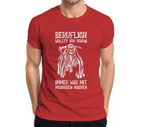 Professionnellement, je voulais travailler avec des gens Faucheur Humour Dark T-shirt pour hommes, Rouge, XXL
