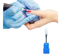 professionnels pour perceuse à ongles - en céramique portables pour une utilisation à domicile en salon de beauté, lime rotative pour nettoyer les cuticules avec couvercle transparent