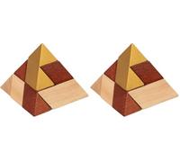 Professor Puzzle - Grande Pyramide De Gizeh - Casse-Tête en Bois Inpiré De La Civilisation Ancienne (Lot de 2)