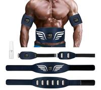 Profey Ceinture Abdominale Electrostimulation, 10 Modes 30 Intensité Electrostimulateur Musculaire pour Abdominal Jambes et Bras, Électrodes en Aluminium Abdominal EMS, Affichage des Calories