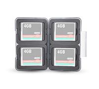 PROfezzion Boîtier de Rangement en Plastique Résistant à l'eau pour 4 Cartes Mémoires CompactFlash/CFast/CF Gris Clair