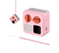 PROfezzion Coque Silicone Housse Case de Protection pour Yoto Mini, Étui Anti-Dérapant avec Dragonne pour Lecteur Audio & Musical Yoto Mini Enfant (Rose)