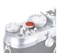 PROfezzion Deluxe Métallique Soft Déclencheur pour Fujifilm X-PRO3 X-PRO2 X-PRO1 etc. Appareils Photo (Gris avec Brun Microfibre Cuir Surface)