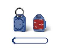 PROfezzion Étui Coques de Protection Sécurisées pour AirTag avec Porte-clés, Sangle à Boucle et Support Adhésif 3M pour Porte-clés, Collier de Chien, Sac, Vélo et Plus Encore, étanche IPX8 (Bleu)