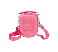 PROfezzion Étui de Voyage Sacoche Sac Enfants Case pour Yoto Mini - Sac de Rangement Coque Dure en EVA Premium avec Poche Dédiée Air Tag, Poignée, Bandoulière et Porte-Cartes (Rosa/Petite)
