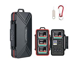 PROfezzion Étui Rangement Porte Boîte Cartes Mémoire 36 Emplacements Résistant à l'eau pour CF, Cfast, CompactFlash, SD, SDHC, SDXC, Micro SD, microSD, microSDHC, microSDXC, TF Cartes