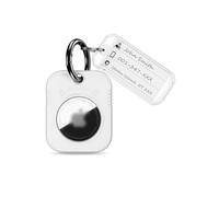 PROfezzion Étuis pour AirTag, Porte Clef AirTag Coque Rigide Sécurisée et Élégante pour Apple Air Tags GPS Tracker - Blanc