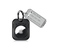 PROfezzion Étuis pour AirTag, Porte Clef AirTag Coque Rigide Sécurisée et Élégante pour Apple Air Tags GPS Tracker - Noir