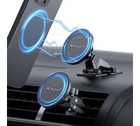 PROfezzion Lot de 2 Support Téléphone Magnétique Compatible avec MagSafe pour Bouche d'air de Voiture ou Tableau de Bord de Voiture, pour iPhone 17 16 15 14 13 12 Pro Max et Tous Téléphones
