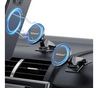 PROfezzion Lot de 2 Support Téléphone Magnétique Compatible avec MagSafe pour Tableau de Bord de Voiture, Maison & Bureau, pour iPhone 17 16 15 14 13 12 Pro Max Coque MagSafe et Tous Téléphones