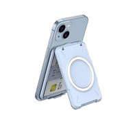 PROfezzion 2 en 1 Mag-Safe Wallet Kickstand, pour 4 Cartes, RFID Blocking avec Coque Fine pour iPhone 16 16 Plus 16 Pro 16 Pro Max 15 14 13 12 & Mag-Safe Case,Pas pour iPhone 13Mini/12Mini(Bleu)