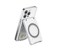 PROfezzion Porte-Cartes avec MagSafe, Double Face Magnétique Portefeuille Coque Rigide Wallet pour iPhone 16 15 14 13 12 Pro Max Coque MagSafe & Tous Les Téléphones, Blocage RFID, Maintien 4 Cartes