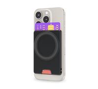 PROfezzion Portefeuille Magnétique Double Face, Porte-Cartes Antidérapant 2 Cartes avec Mag Safe pour iPhone 17 16 15 14 13 12 Pro Max Air & Coques MagSafe (0,3") - Noir