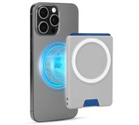 PROfezzion Portefeuille Magnétique Double Face, Porte-Cartes Antidérapant 2 Cartes avec Mag Safe pour iPhone 17 16 15 14 13 12 Pro Max Air & Coques MagSafe (0,3") - Gris