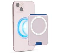 PROfezzion Portefeuille Magnétique Double Face, Porte-Cartes Antidérapant 2 Cartes - Compatible MagSafe iPhone 16/15/14/13/12 Pro Max Plus & Coques MagSafe (0,3") - Rose