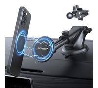 PROfezzion Support Téléphone Magnétique Compatible avec MagSafe pour Tableau de Bord de Voiture, Pare-Brise ou Bouche d'air de Voiture, pour iPhone 17 16 15 14 13 12 Pro Max et Tous Téléphones