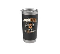 Proffee Sip Fuel Crush It Protein Coffee Entraînement Motivation Gobelet isotherme en acier inoxydable double paroi