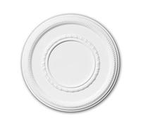 Profhome 156004 Rosace de Plafond Ø 43,5 cm | Style Néo-Empire en Polyuréthane Rigide | Décoration pour Lustre et Plafonnier, Prête à Peindre, Qualité Premium, Blanc