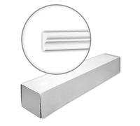 Profhome Cimaises 651321-box-10 200 cm x 0,8 cm x 1,9 cm Polystyrène extrudé (XPS) prétraité 10 moulures / 20 m