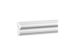 Profhome Moulure Murale 651302 - 200 x 2,5 x 6,0 cm - Cimaise Décorative en Polystyrène Extrudé (XPS), Prétraitée, Idéale pour Panneaux et Encadrements