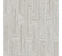 Profhome Papier peint aspect textile SA524013-DI Papier peint intissé (TNT) beige or-nacré gris-soie 0,53 m x 10,05 m / 5,33 m2