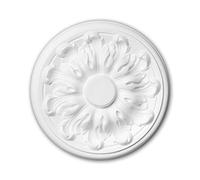 Profhome Rosace 156010 Ø 19,3 cm x 3,4 cm Mousse de polyuréthane rigide prétraité