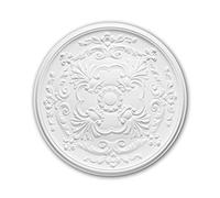 PRO[f]home® - Rosace 156024 Élement décorative Élement pour plafond style Néo-Empire blanc Ø 49,6 cm Profhome