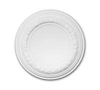 PRO[f]home® - Rosace 156032 Élement décorative Élement pour plafond style Néo-Renaissance blanc Ø 32 cm Profhome