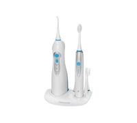 ProfiCare Combiné Brosse à Dents Sonique à Batterie àlectrique (Sans Fil)/Jet Dentaire Fonctionne sur Batterie Lithium Bleu/Blanc