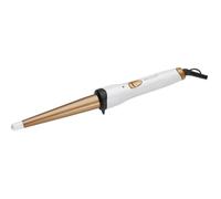 ProfiCare Boucleur a cheveux - Fer à boucler - Appareils et outils de coiffure - boucleur cheveux - Fer à friser conique - Fonction ionisation - Rapide à chauffer - 25 W - Blanc et doré 330490