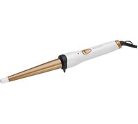 ProfiCare Boucleur à cheveux 330490 – Fer à friser conique, ionisation, 25 W, blanc/doré
