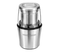 Profi Cook PC-KSW 1021 N - Moulin 2 en 1 - A Café et fonction Broyeur - couvercle transparent - 200 Watts - Couleur Argent