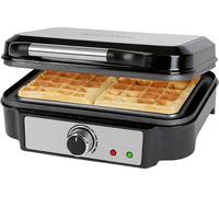 Gaufrier ProfiCook pour gaufres belges avec 2 surfaces de cuisson, 1000 W, revêtement antiadhésif, inox, degré de brunissement sélectionnable en continu, PC-WA 1240